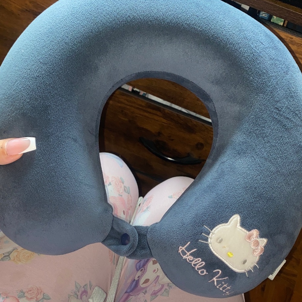 Hello Kitty Blue and Pink Neck Pillow